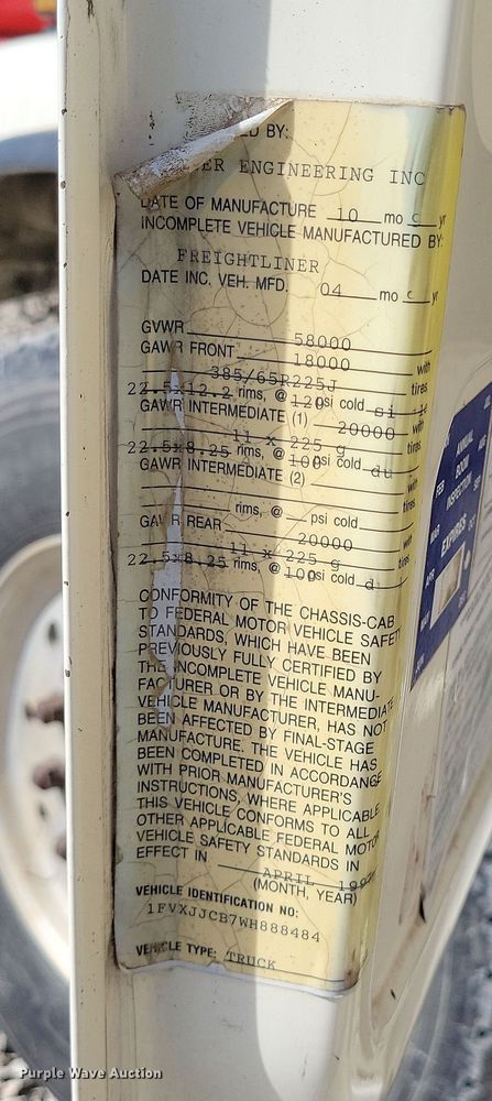 image for item DK4201 1998 Freightliner FL80 crane truck