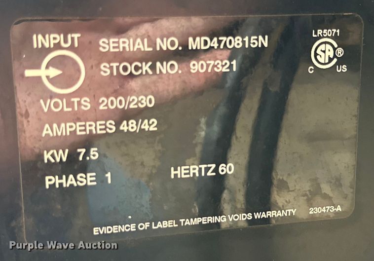 image for item DK6560 Miller Millermatic 252 welder