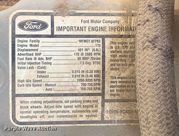 image for item DM7809 1992 Ford F700 oil distributor truck