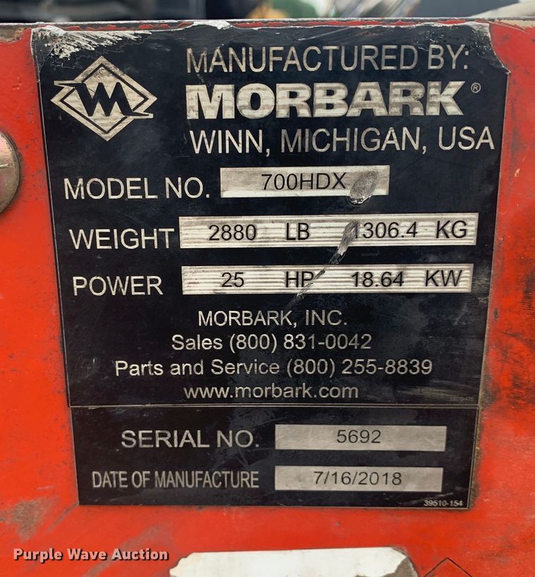 image for item DM7812 2018 Morbark 700HDX compact utility loader