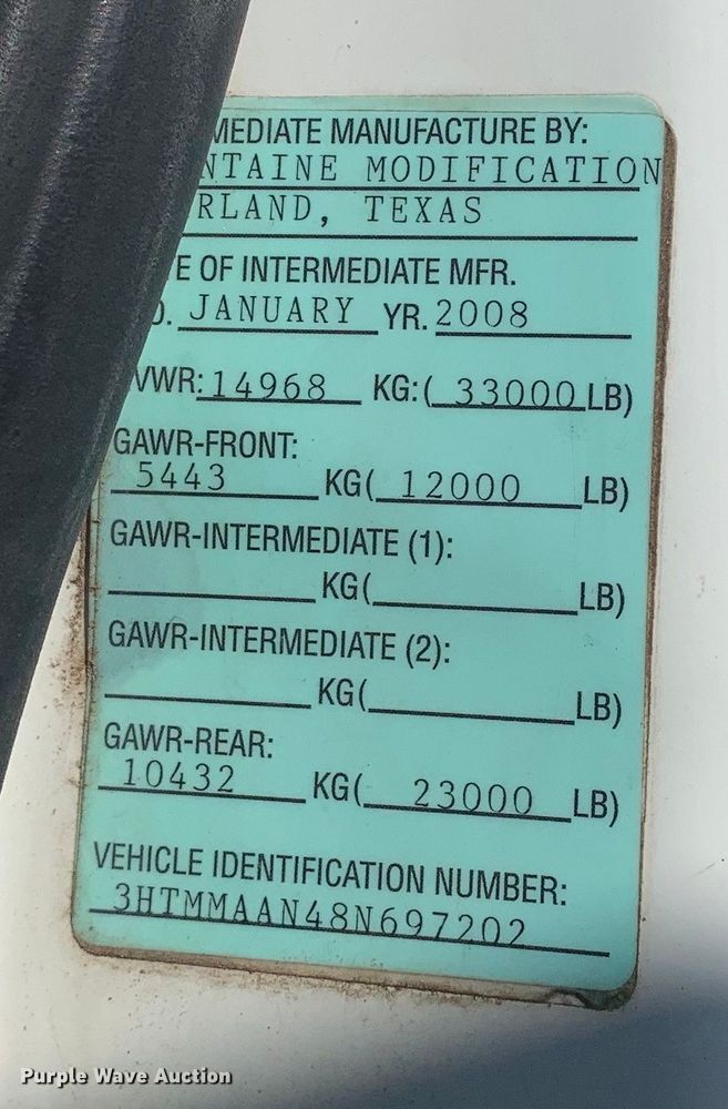 image for item DM7814 2008 International 4300 street sweeper truck