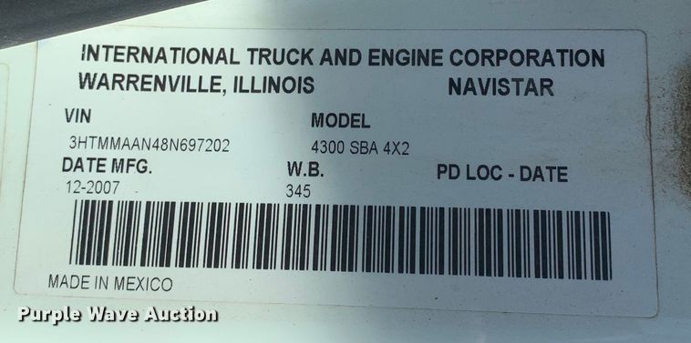image for item DM7814 2008 International 4300 street sweeper truck