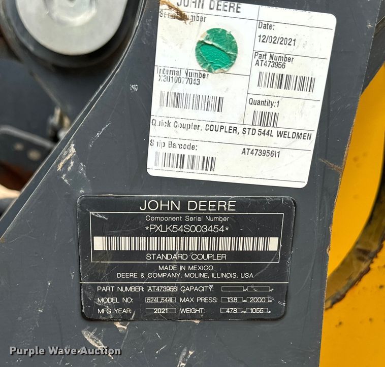 image for item DN7685 2022 John Deere  544 P-Tier wheel loader