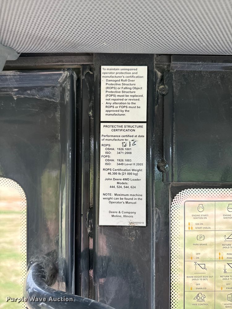 image for item DN7685 2022 John Deere  544 P-Tier wheel loader
