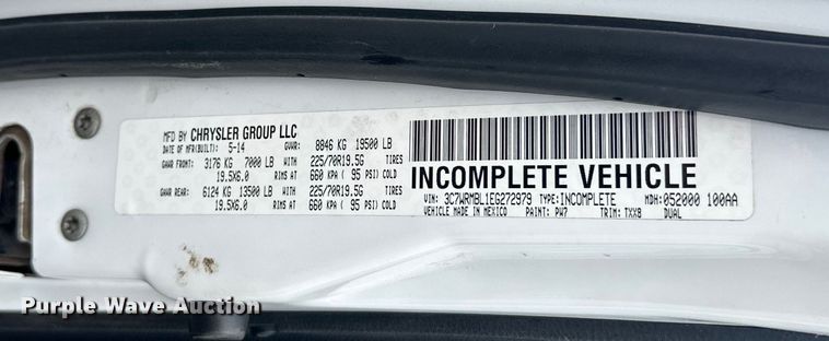 image for item DQ0741 2014 Dodge Ram 5500HD utility / service truck