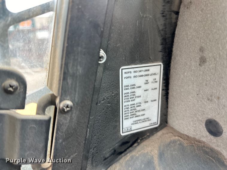 image for item DQ0780 2017 Caterpillar  279D tracked skid steer loader