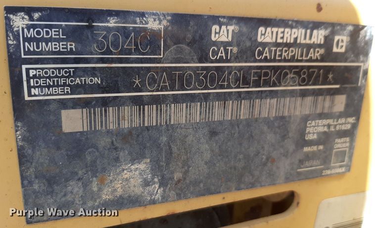 image for item DQ6963 2009 Caterpillar 304C CR mini excavator