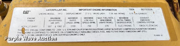 image for item DS2997 Caterpillar 3412 engine