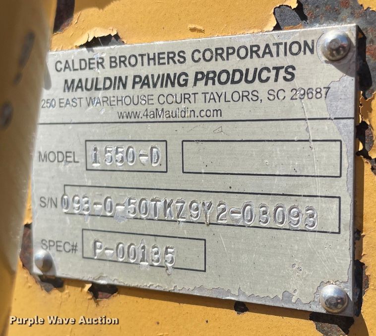 image for item DS5494 Mauldin  1550D paver