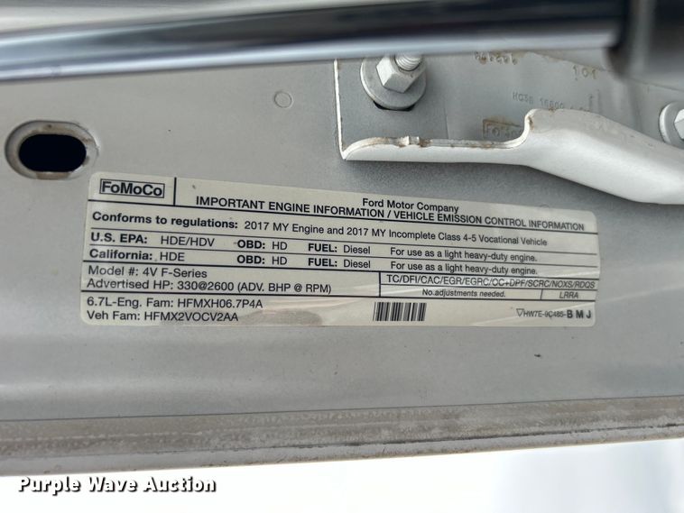 image for item EG1430 2017 Ford F550 Super Duty utility / service truck