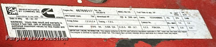 image for item EG1467 2008 Ford F750 Super Duty vacuum truck