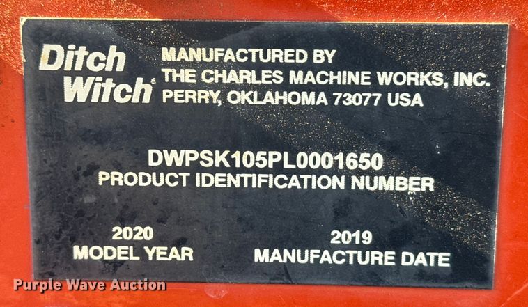 image for item EH3867 2020 Ditch Witch SK1050 compact utility loader