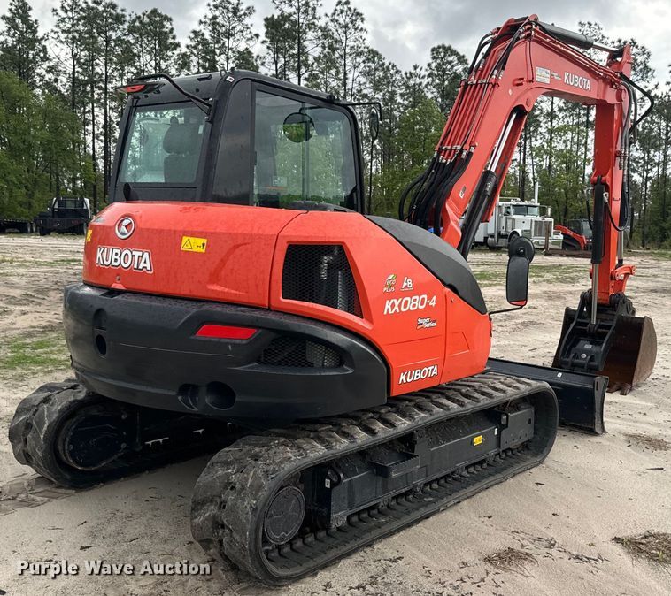 image for item EH5400 2019 Kubota KX080-4S mini excavator