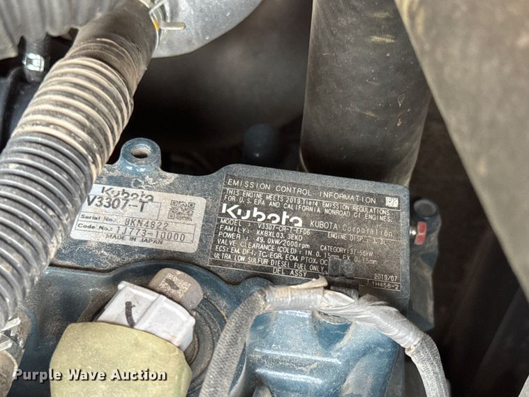 image for item EH5400 2019 Kubota KX080-4S mini excavator