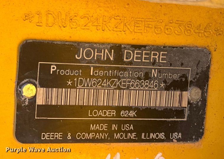 image for item EH5423 2014 John Deere 624K wheel loader
