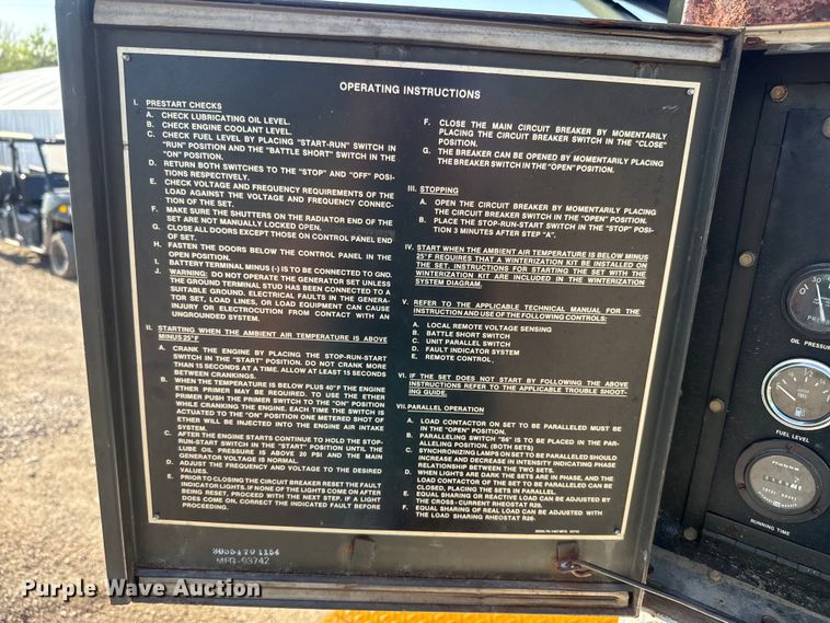 image for item EH5482 1978 Fermont MEP006A generator