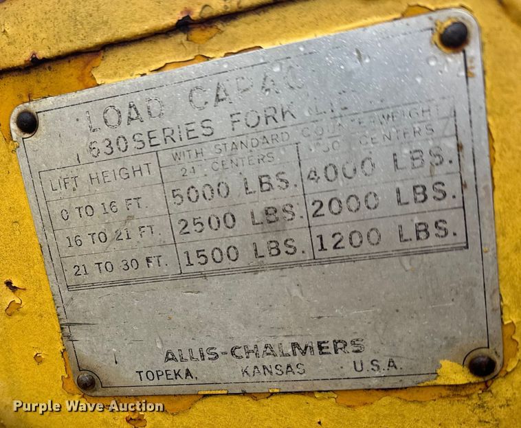 image for item EH5489 Allis Chalmers 630 forklift