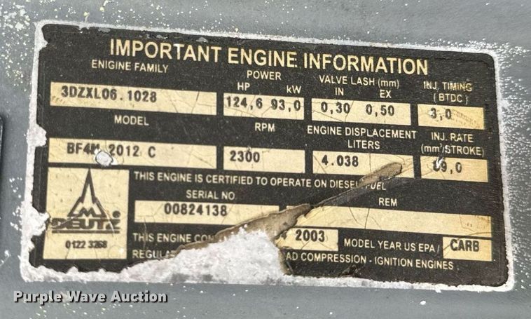 image for item EH6713 2003 Atlas 1604KZW wheeled excavator
