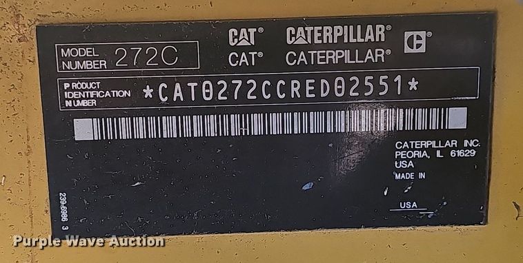 image for item EJ6332 2011 Caterpillar  272C skid steer loader