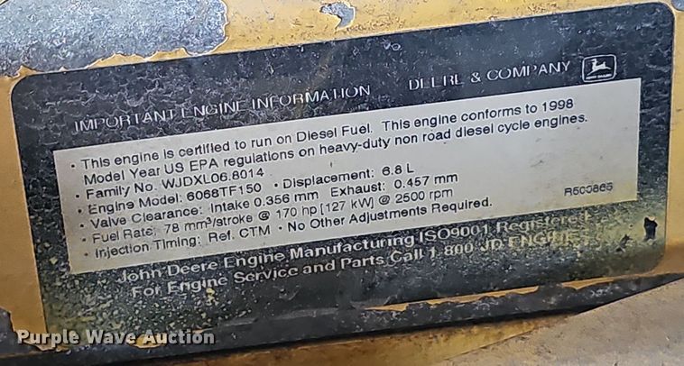image for item EJ6333 John Deere 6068TF150 power unit