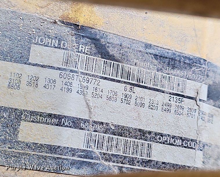 image for item EJ6333 John Deere 6068TF150 power unit