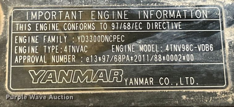 image for item EK4508 2014 Bobcat E63 M mini excavator