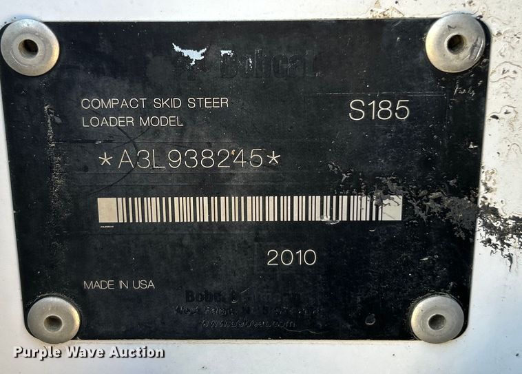image for item EK4510 2010 Bobcat S185 skid steer loader