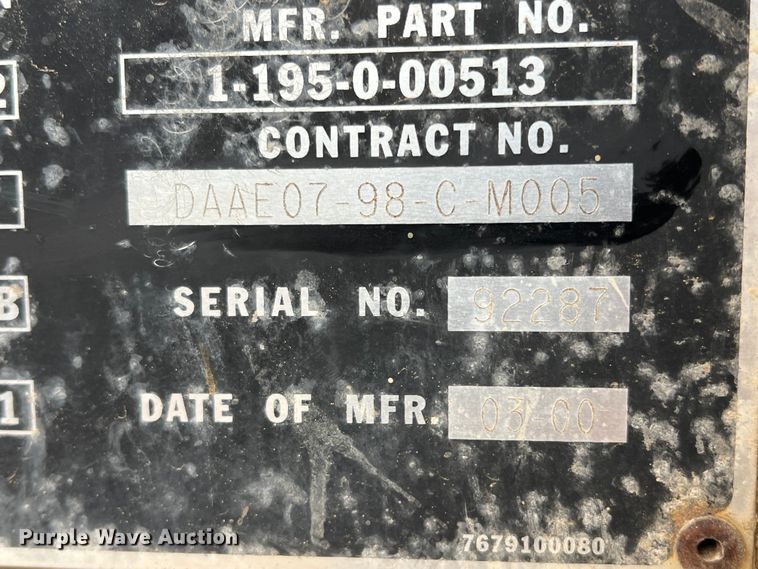 image for item JS9961 2000 Grove FMTV-W crane