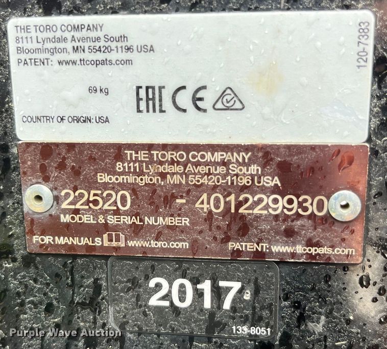 image for item LD9457 2017 Toro TX427 compact utility loader