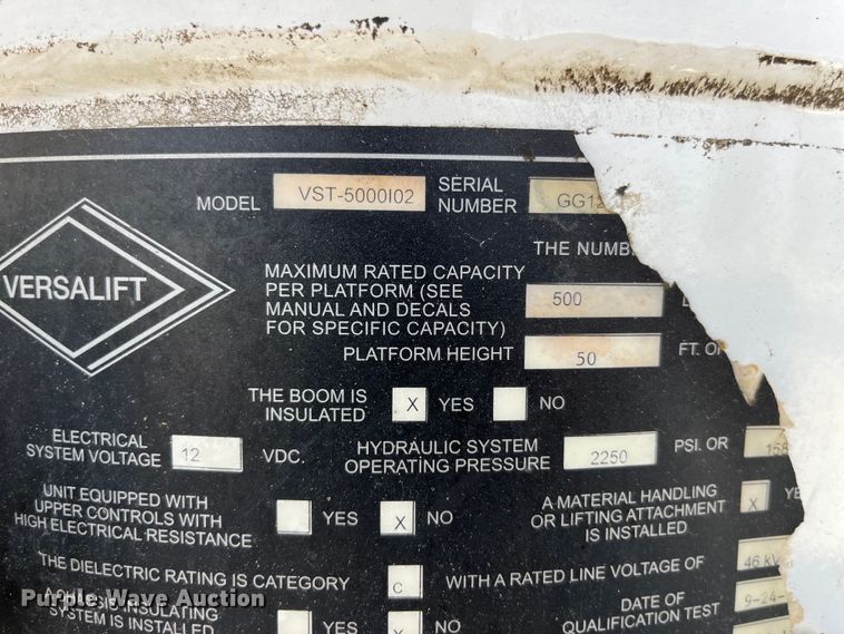 image for item LD9461 2012 Ford F750 Super Duty XL bucket truck