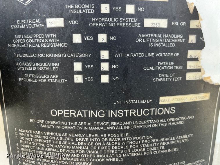 image for item LD9461 2012 Ford F750 Super Duty XL bucket truck
