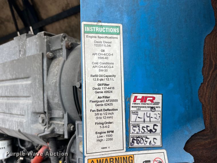 image for item LD9493 2013 Genie  S-85 boom lift