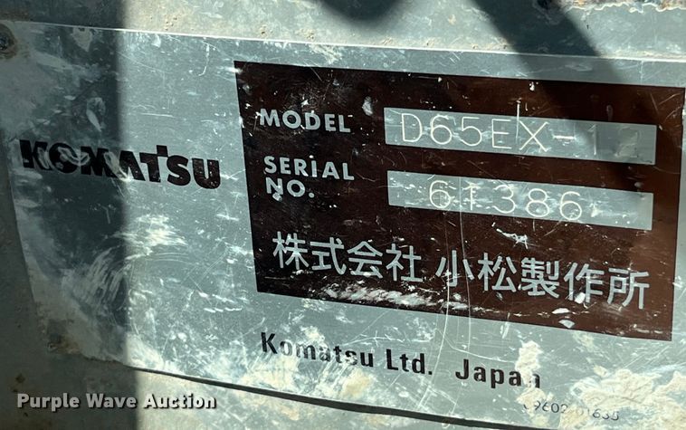 image for item LD9504 1996 Komatsu  D65EX-12 dozer