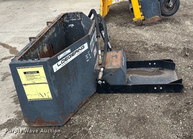 image for item LR9303 Loegering  Mud Bucket  skid steer concrete placer 