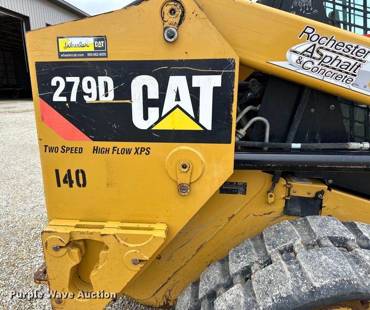 image for item LR9312 2015 Caterpillar 279D skid steer loader