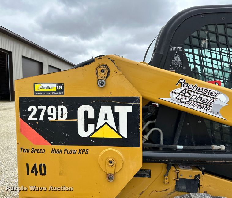 image for item LR9312 2015 Caterpillar 279D skid steer loader