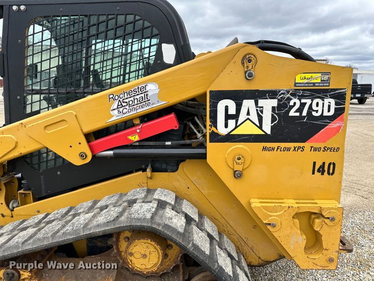 image for item LR9312 2015 Caterpillar 279D skid steer loader