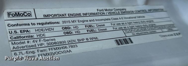 image for item LR9316 2015 Ford  F550 SuperCab bucket truck