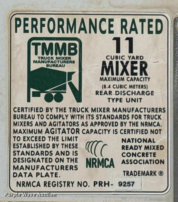 image for item ND9261 2016 Kenworth W900 ready mix truck