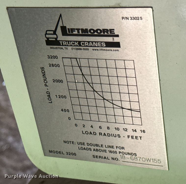 image for item ND9309 Liftmoore  3200REE truck mounted crane