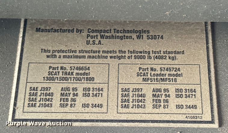 image for item NR9805 2001 Scat Trak 1750D skid steer loader