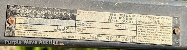 image for item NR9807 1997 Case 586E forklift