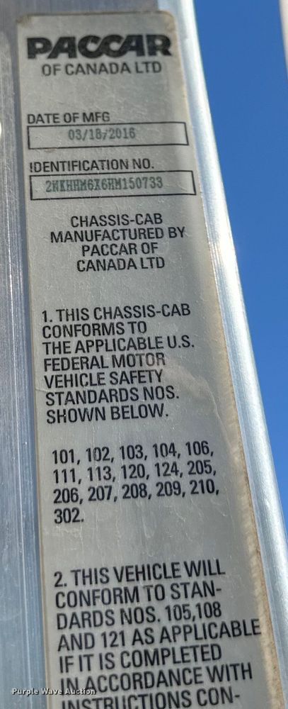 image for item NT9085 2017 Kenworth T370 utility / service truck