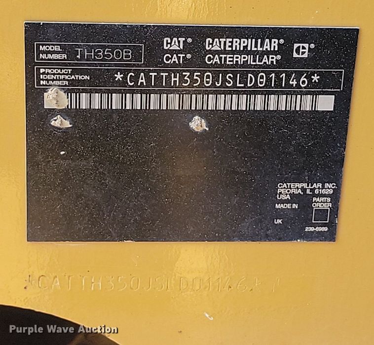image for item NZ9770 2005 Caterpillar  TH350B telehandler