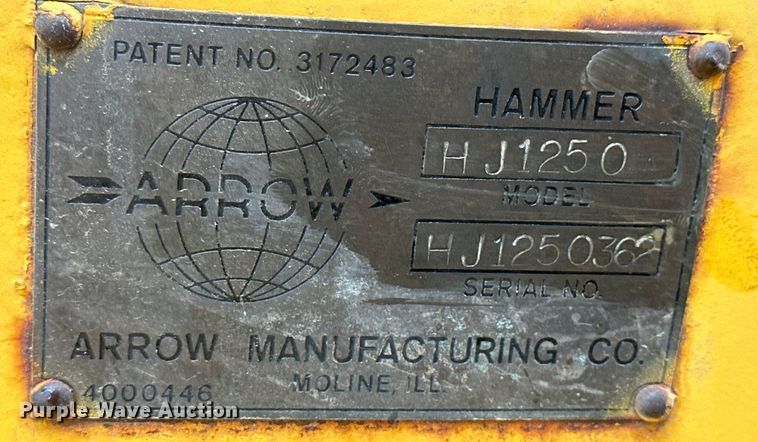 image for item OE9102 1979 Arrow Master HJ1250 drop hammer