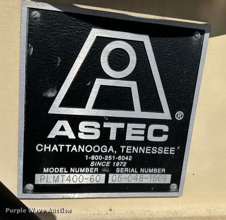 image for item OE9179 2005 Astec PLM-T400 pug mill