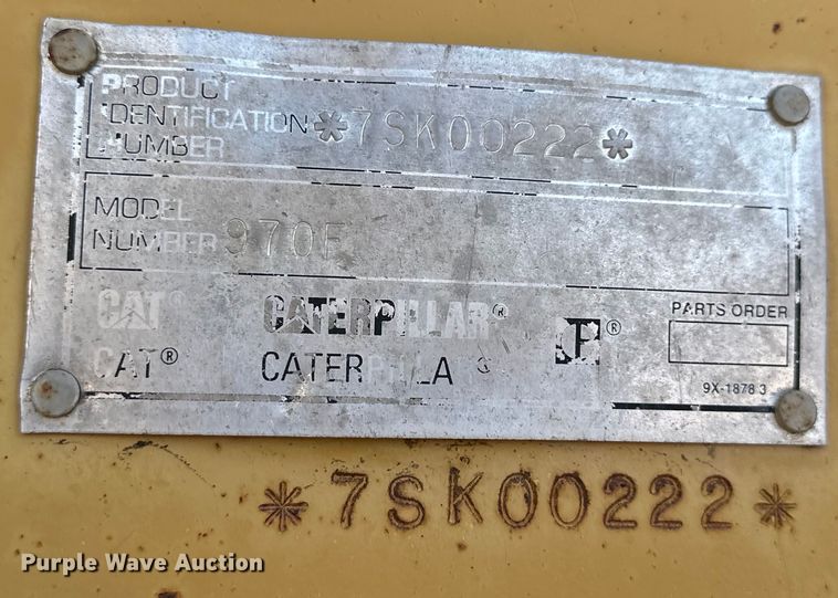 image for item OE9181 1993 Caterpillar  970F wheel loader