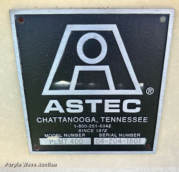 image for item OE9191 2004 Astec PLM-T400 screening plant