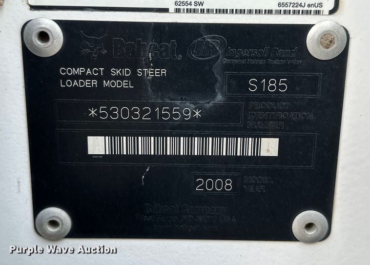 image for item OE9201 2008 Bobcat S185 skid steer loader