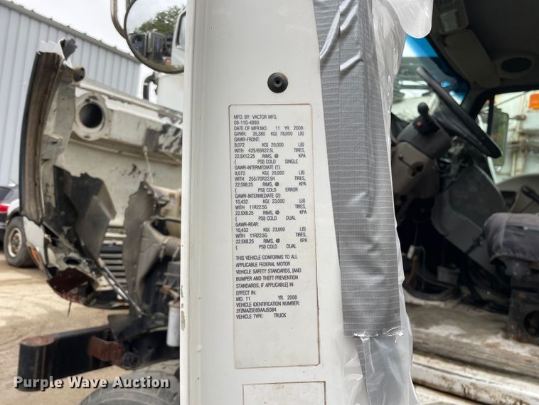 image for item OG9890 2009 Sterling  L9500 vacuum truck